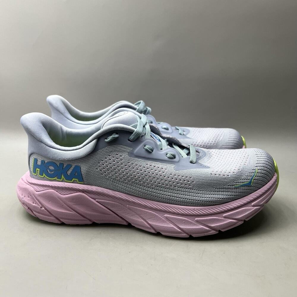 Hoka One One Arahi 7 Running Shoes Women Size 8 Gray Pink Mesh Comfort Sneakers
